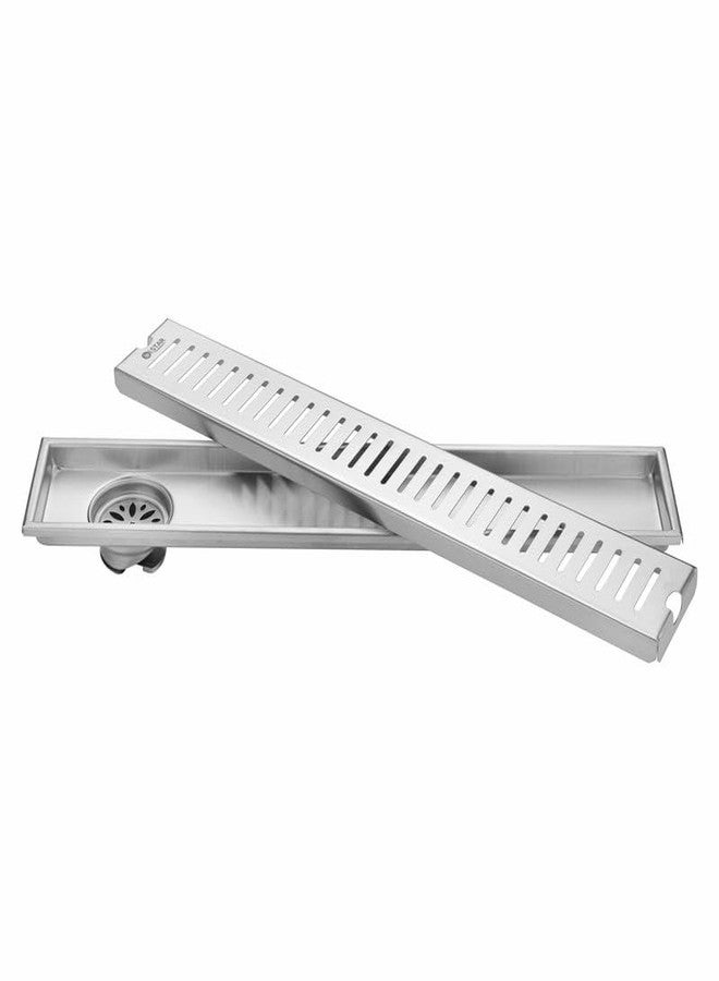 iSTAR 304 Grade Stainless Steel Shower Drain Channel | Corrosion Resistant Water Water Floor Drainer with Pest Trap and Side Hole for Bathroom, Balconies, Wetrooms, Kitchens (12 x 4 inches) - Image 2